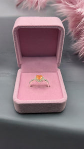 Anillo corazón naranja