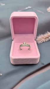 Anillo corona plateada